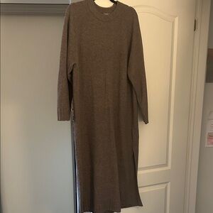 Taupe Maxi Knit Sweater Dress